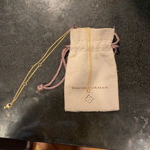 EUC David Yurman diamond quarterfoil